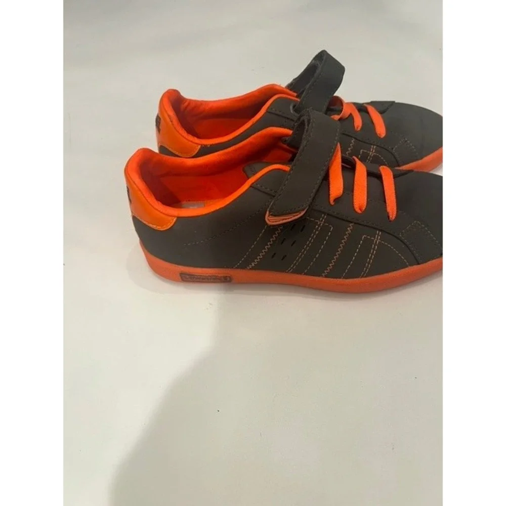 Lonsdale London Sneakers Kids Charcoal Orange Good Hook Loop Strap Athletic